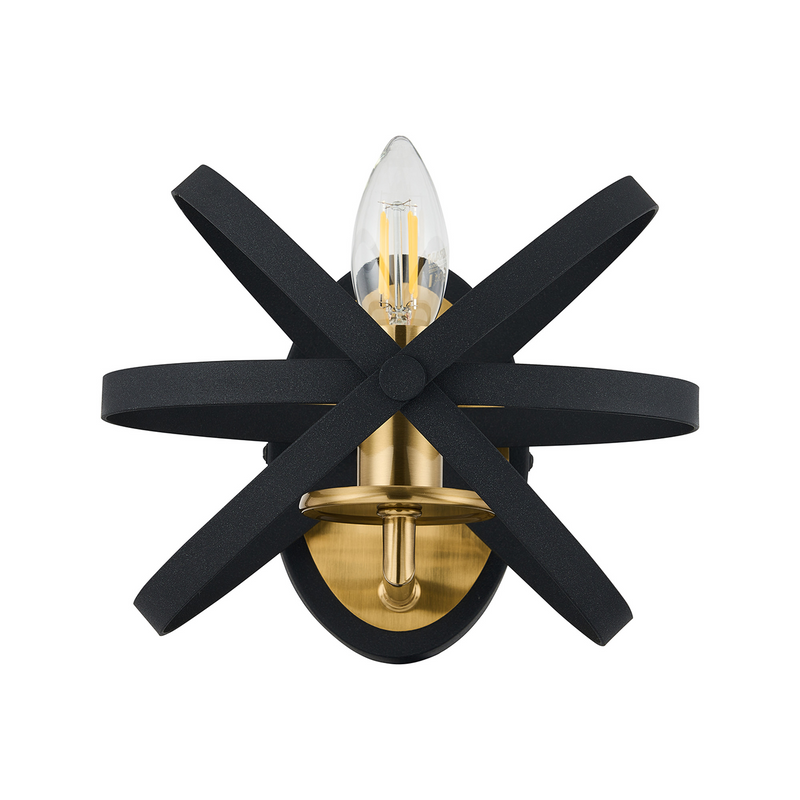 Load image into Gallery viewer, C-Lighting Hoath Wall Lamp, 1 x E14, Black/Gold - 59790
