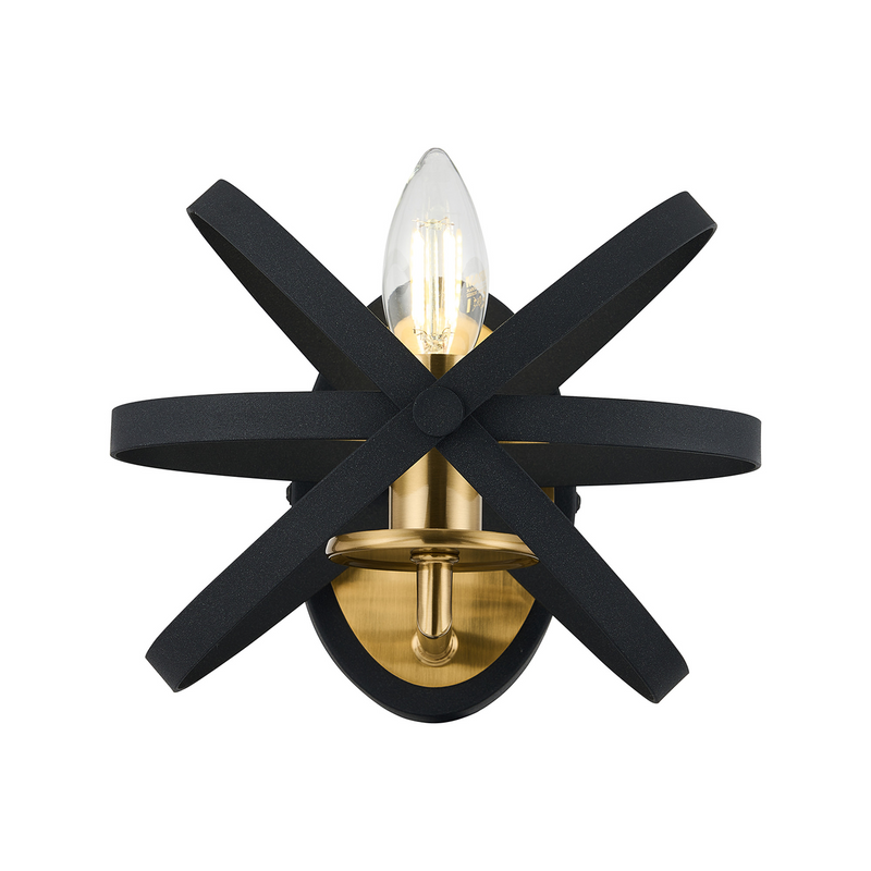 Load image into Gallery viewer, C-Lighting Hoath Wall Lamp, 1 x E14, Black/Gold - 59790
