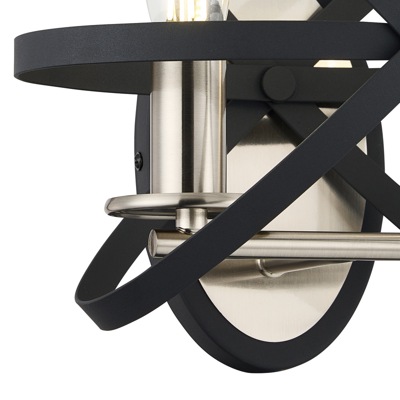 Load image into Gallery viewer, C-Lighting Hoath Wall Lamp, 2 x E14, Anthracite/Satin Nickel - 59791
