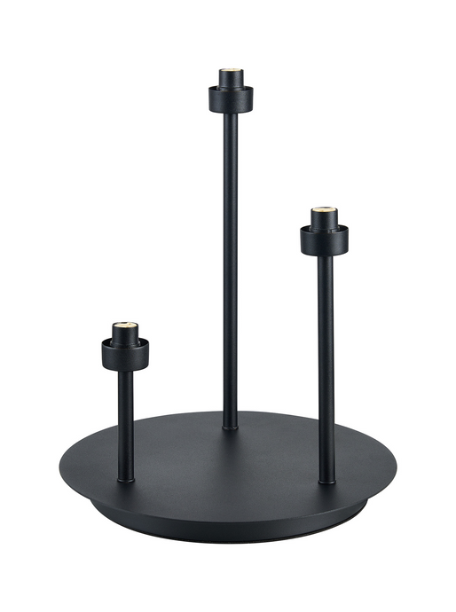 C-Lighting Capel Satin Black 3 Light G9 Round Table Lamp, Suitable For A Vast Selection Of Glass Shades - 59803