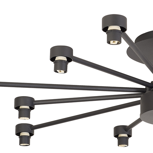 C-Lighting Capel Satin Black 12 Light G9 Universal Semi Flush Light, Suitable For A Vast Selection Of Glass Shades - 59805