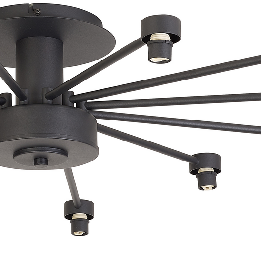 C-Lighting Capel Satin Black 12 Light G9 Universal Semi Flush Light, Suitable For A Vast Selection Of Glass Shades - 59805
