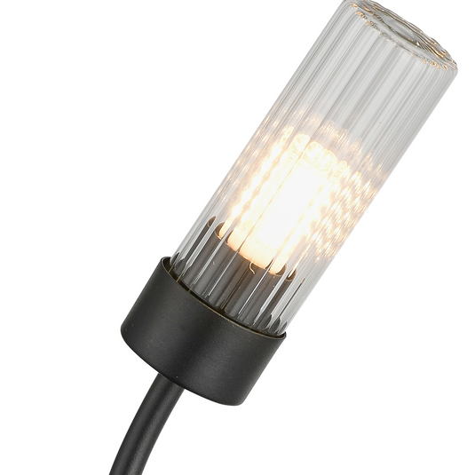 C-Lighting Babeny Left Wall Lamp, 1 Light G9, IP44, Satin Black/Clear Glass - 59821