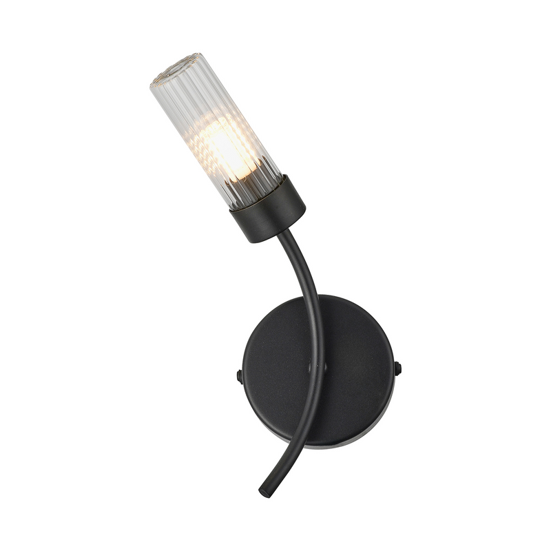 Load image into Gallery viewer, C-Lighting Babeny Left Wall Lamp, 1 Light G9, IP44, Satin Black/Clear Glass - 59821
