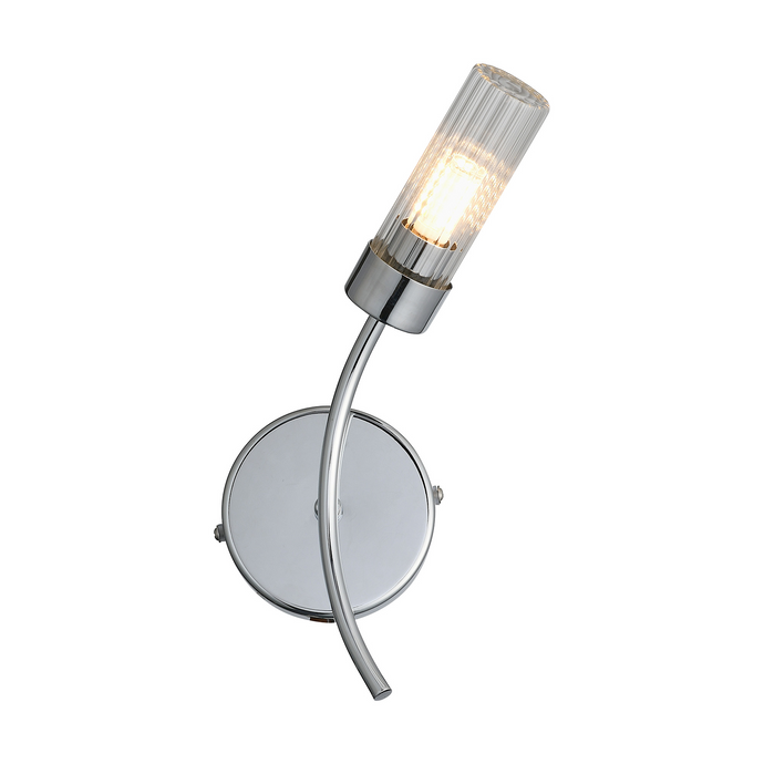 C-Lighting Babeny Right Wall Lamp, 1 Light G9, IP44, Polished ChromeClear Glass - 59823