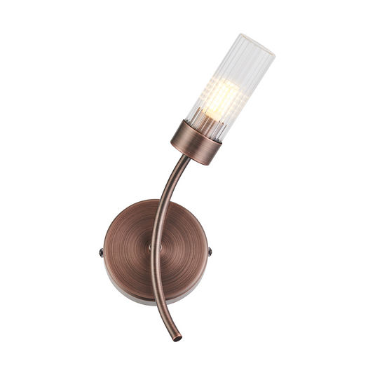 C-Lighting Babeny Right Wall Lamp, 1 Light G9, IP44, Bronze/Clear Glass - 59824
