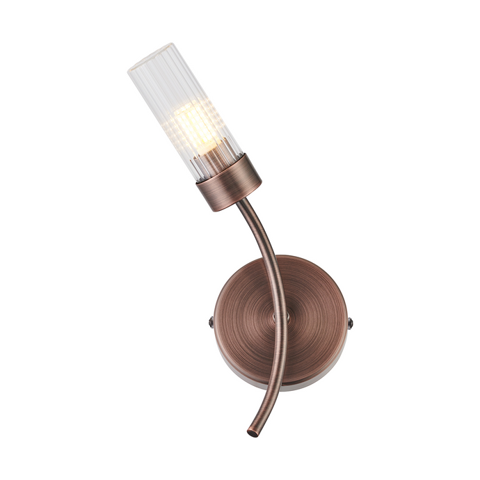 C-Lighting Babeny Left Wall Lamp, 1 Light G9, IP44, Bronze/Clear Glass - 59825