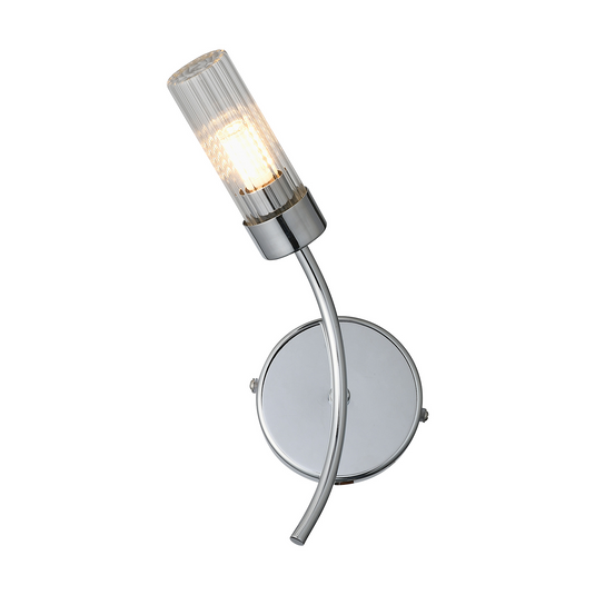 C-Lighting Babeny Left Wall Lamp, 1 Light G9, IP44, Polished Chrome/Clear Glass - 59826