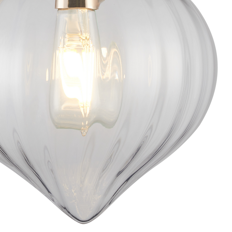 Load image into Gallery viewer, C-Lighting Capton Wall Light With Flower Bud Shade 1 x E27, French Gold/Clear - 59847

