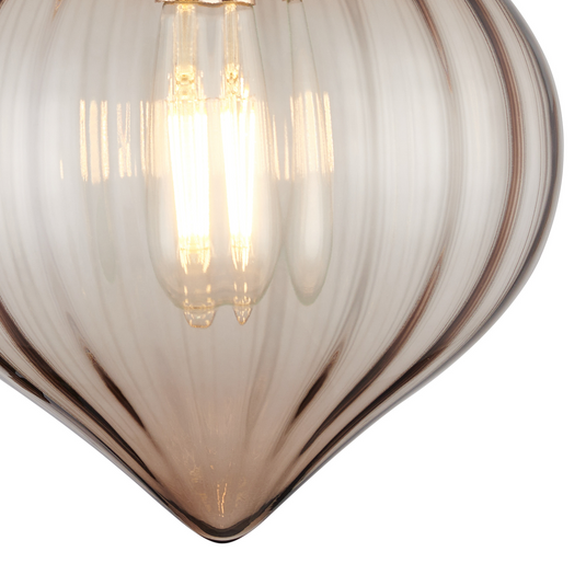 C-Lighting Capton Wall Light With Flower Bud Shade 1 x E27, French Gold/Cognac - 59848