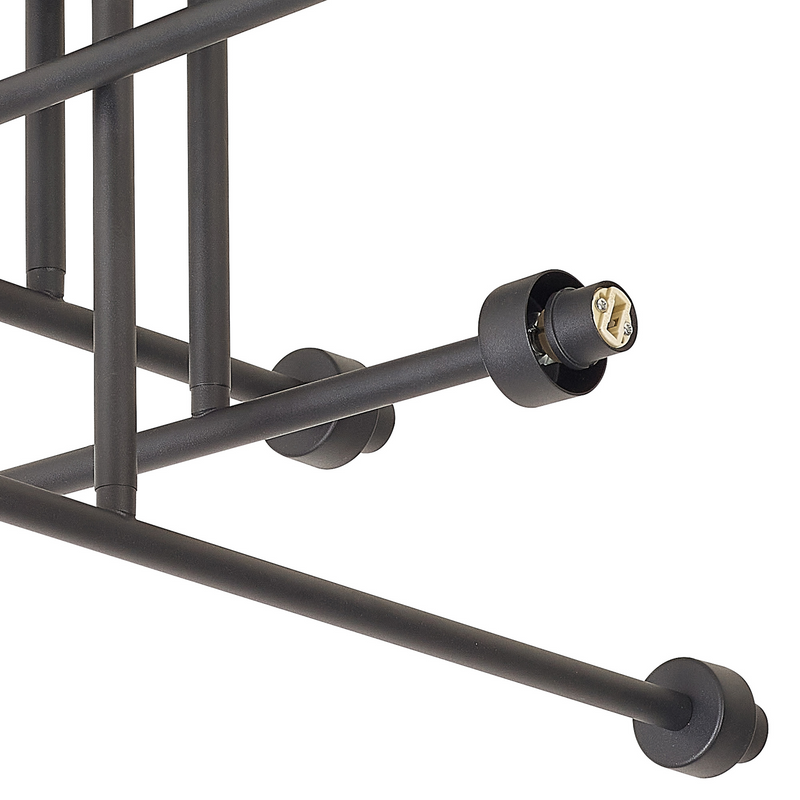 Load image into Gallery viewer, C-Lighting Capel Satin Black 8 Light G9 Universal Semi Flush Light, Suitable For A Vast Selection Of Glass Shades - 59853
