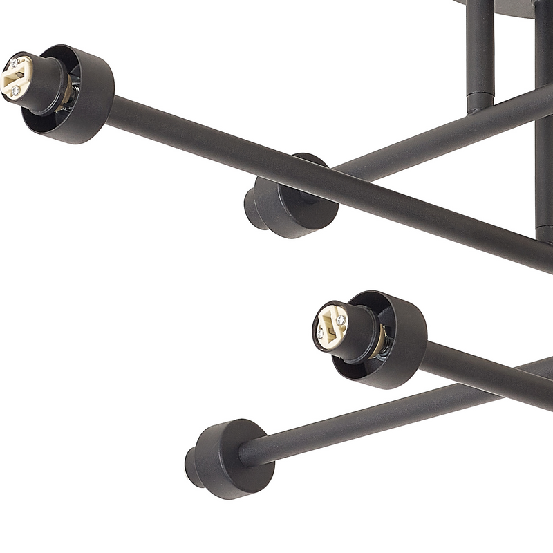 Load image into Gallery viewer, C-Lighting Capel Satin Black 8 Light G9 Universal Semi Flush Light, Suitable For A Vast Selection Of Glass Shades - 59853
