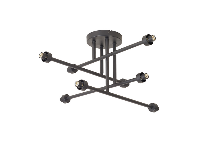 C-Lighting Capel Satin Black 8 Light G9 Universal Semi Flush Light, Suitable For A Vast Selection Of Glass Shades - 59853