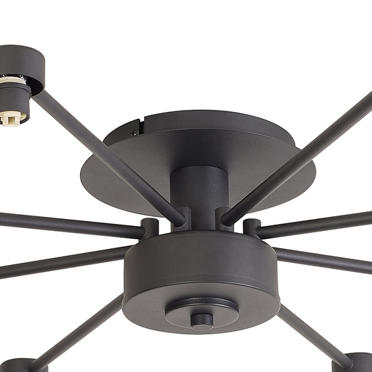 C-Lighting Capel Satin Black 8 Light G9 Universal Semi Flush Light, Suitable For A Vast Selection Of Glass Shades - 59854