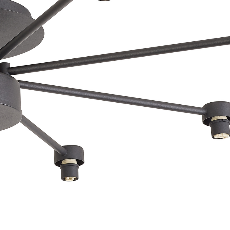 Load image into Gallery viewer, C-Lighting Capel Satin Black 8 Light G9 Universal Semi Flush Light, Suitable For A Vast Selection Of Glass Shades - 59854
