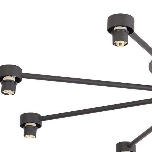 C-Lighting Capel Satin Black 8 Light G9 Universal Semi Flush Light, Suitable For A Vast Selection Of Glass Shades - 59854