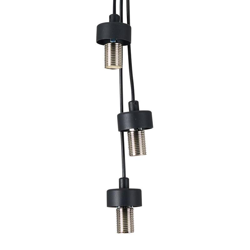 Load image into Gallery viewer, C-Lighting Capel Satin Black 3 Light G9 Universal 2m 1 Drop Cluster Pendant, Suitable For A Vast Selection Of Glass - 59856
