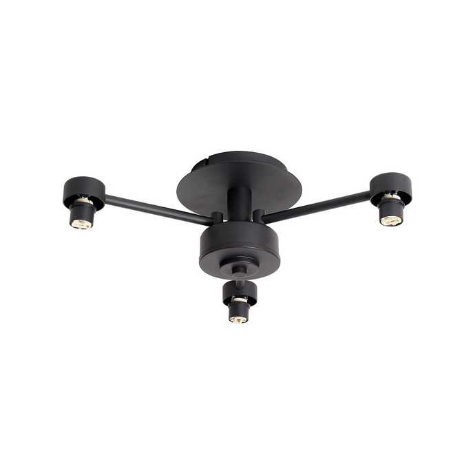 C-Lighting Capel Satin Black 3 Light G9 Universal Semi Flush Light, Suitable For A Vast Selection Of Glass Shades - 59857