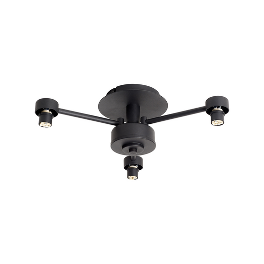 C-Lighting Capel Satin Black 3 Light G9 Universal Semi Flush Light, Suitable For A Vast Selection Of Glass Shades - 59857