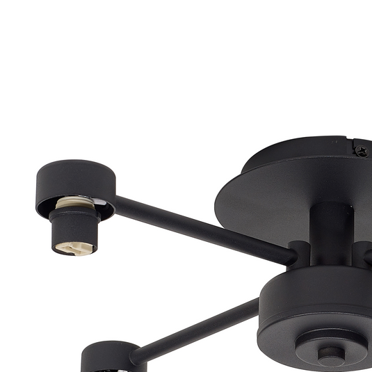 C-Lighting Capel Satin Black 4 Light G9 Universal Semi Flush Light, Suitable For A Vast Selection Of Glass Shades - 59858