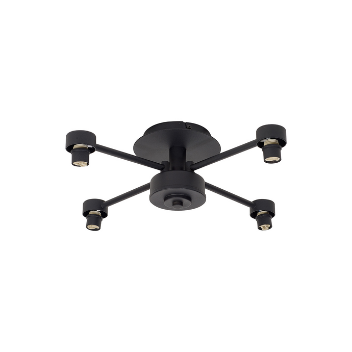 C-Lighting Capel Satin Black 4 Light G9 Universal Semi Flush Light, Suitable For A Vast Selection Of Glass Shades - 59858