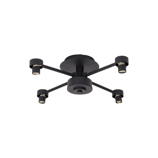 C-Lighting Capel Satin Black 4 Light G9 Universal Semi Flush Light, Suitable For A Vast Selection Of Glass Shades - 59858