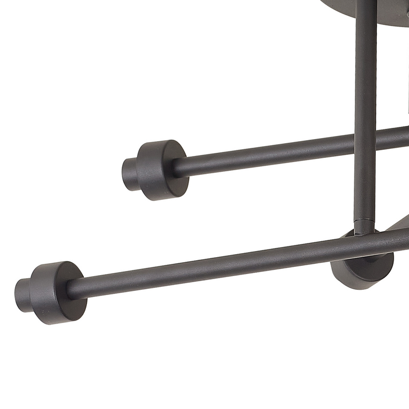 Load image into Gallery viewer, C-Lighting Capel Satin Black 6 Light G9 Universal Crossed Arm Semi Flush Light, Suitable For A Vast Selection Of Glass Shades - 59859
