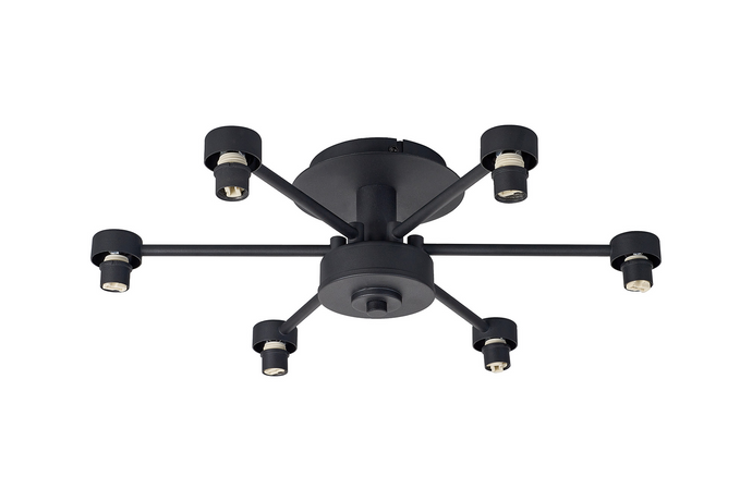 C-Lighting Capel Satin Black 6 Light G9 Universal Semi Flush Light, Suitable For A Vast Selection Of Glass Shades - 59860