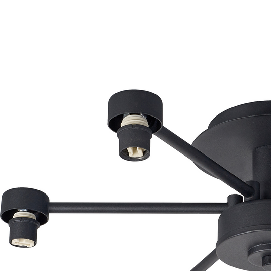 C-Lighting Capel Satin Black 6 Light G9 Universal Semi Flush Light, Suitable For A Vast Selection Of Glass Shades - 59860