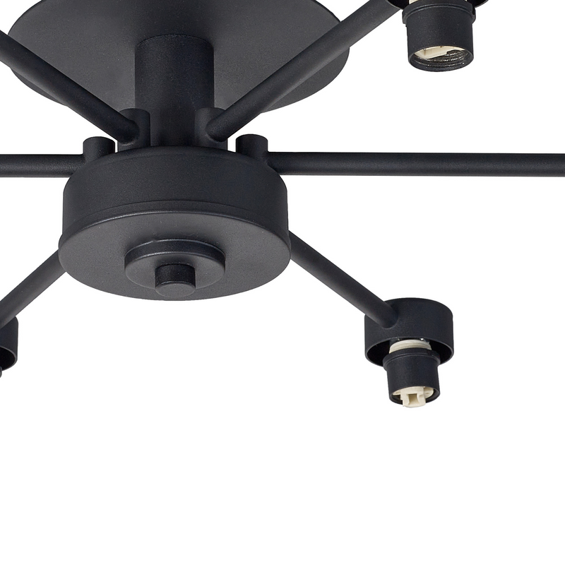 Load image into Gallery viewer, C-Lighting Capel Satin Black 6 Light G9 Universal Semi Flush Light, Suitable For A Vast Selection Of Glass Shades - 59860
