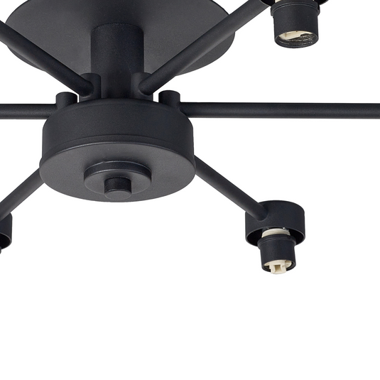 C-Lighting Capel Satin Black 6 Light G9 Universal Semi Flush Light, Suitable For A Vast Selection Of Glass Shades - 59860