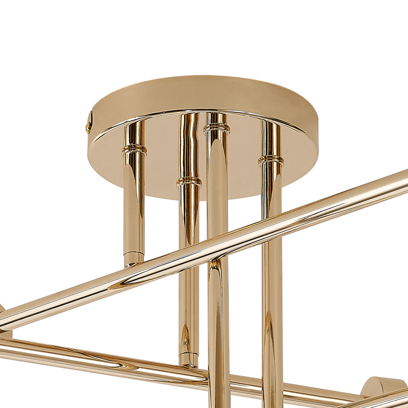 Load image into Gallery viewer, C-Lighting Capel French Gold 8 Light G9 Universal Semi Flush Light, Suitable For A Vast Selection Of Glass Shades - 59864
