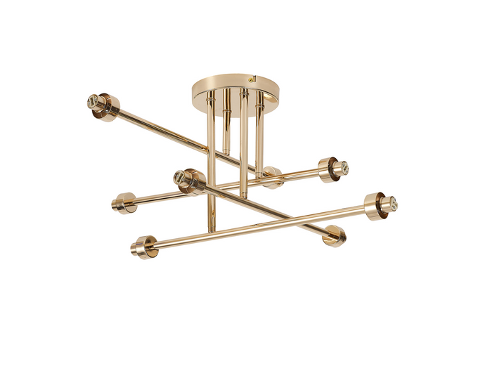 C-Lighting Capel French Gold 8 Light G9 Universal Semi Flush Light, Suitable For A Vast Selection Of Glass Shades - 59864