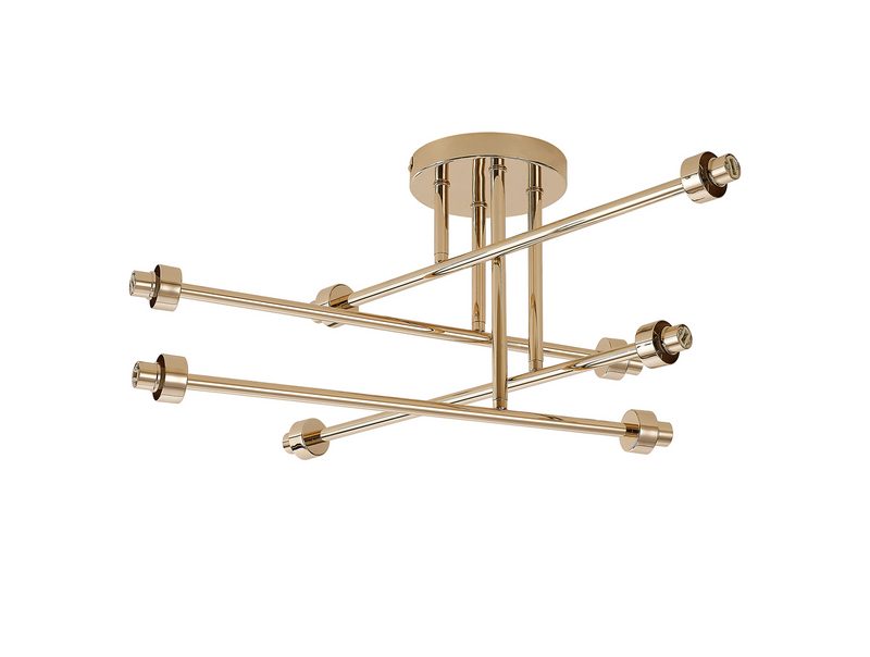 Load image into Gallery viewer, C-Lighting Capel French Gold 8 Light G9 Universal Semi Flush Light, Suitable For A Vast Selection Of Glass Shades - 59864
