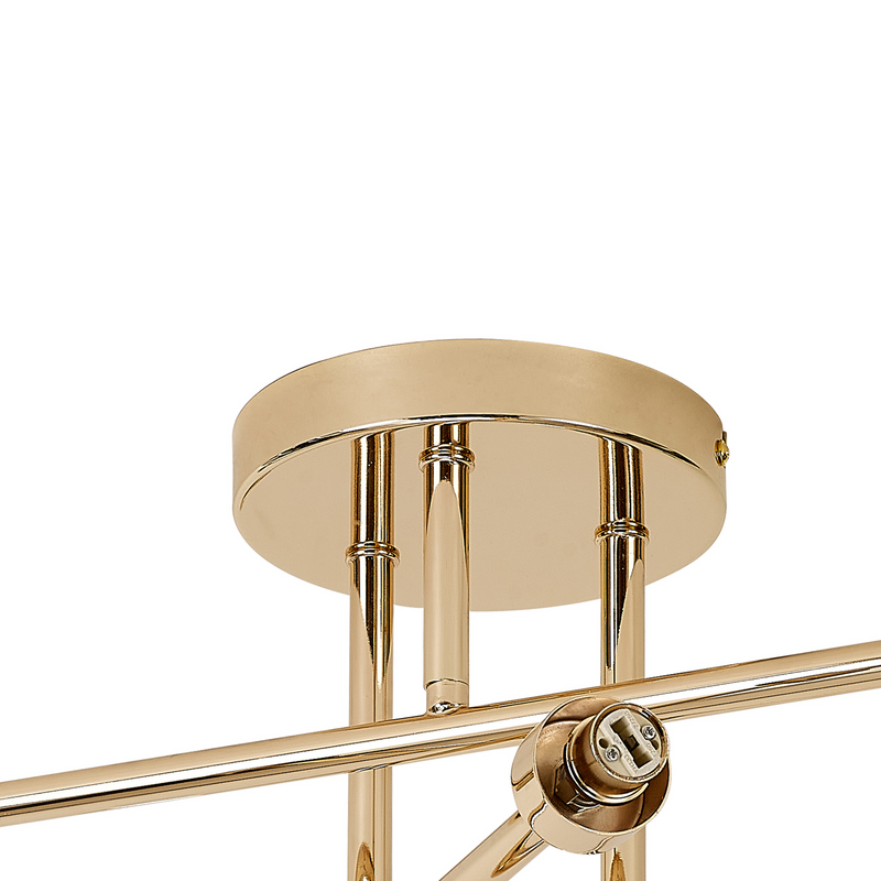 Load image into Gallery viewer, C-Lighting Capel French Gold 6 Light G9 Universal Crossed Arm Semi Flush Light, Suitable For A Vast Selection Of Glass Shades - 59865
