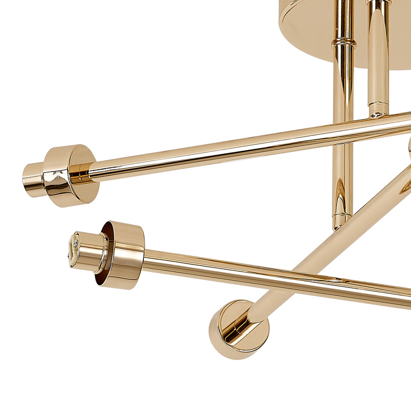 Load image into Gallery viewer, C-Lighting Capel French Gold 6 Light G9 Universal Crossed Arm Semi Flush Light, Suitable For A Vast Selection Of Glass Shades - 59865
