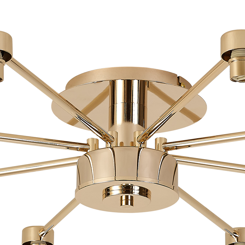 Load image into Gallery viewer, C-Lighting Capel French Gold 8 Light G9 Universal Semi Flush Light, Suitable For A Vast Selection Of Glass Shades - 59869
