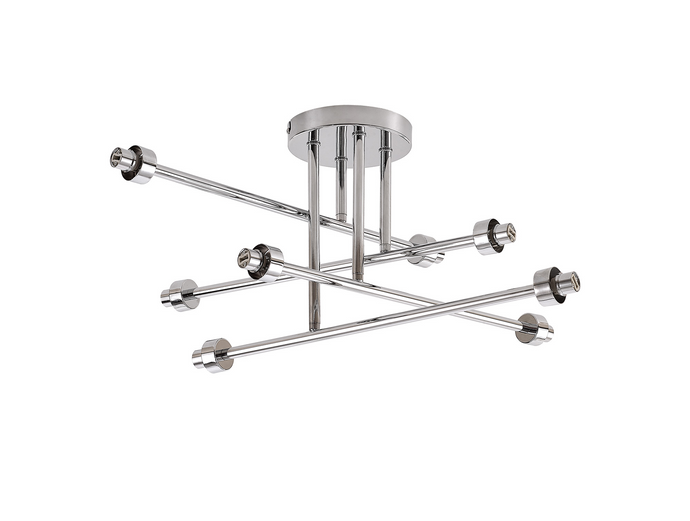 C-Lighting Capel Polished Chrome 8 Light G9 Universal Semi Flush Light, Suitable For A Vast Selection Of Glass Shades - 59874
