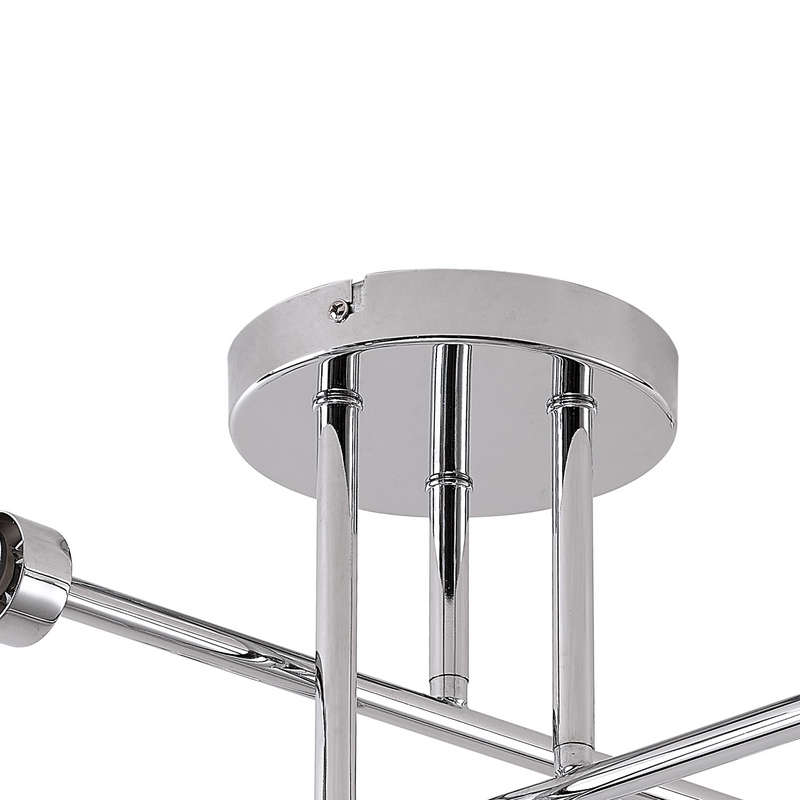 Load image into Gallery viewer, C-Lighting Capel Polished Chrome 6 Light G9 Universal Crossed Arm Semi Flush Light, Suitable For A Vast Selection Of Glass Shades - 59875
