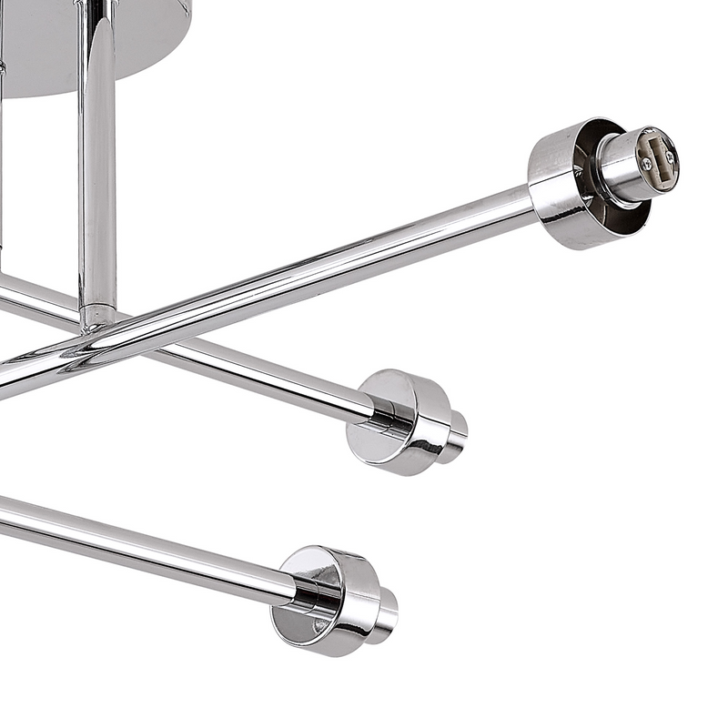 Load image into Gallery viewer, C-Lighting Capel Polished Chrome 6 Light G9 Universal Crossed Arm Semi Flush Light, Suitable For A Vast Selection Of Glass Shades - 59875
