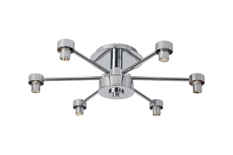 Load image into Gallery viewer, C-Lighting Capel Polished Chrome 6 Light G9 Universal Semi Flush Light, Suitable For A Vast Selection Of Glass Shades - 59878
