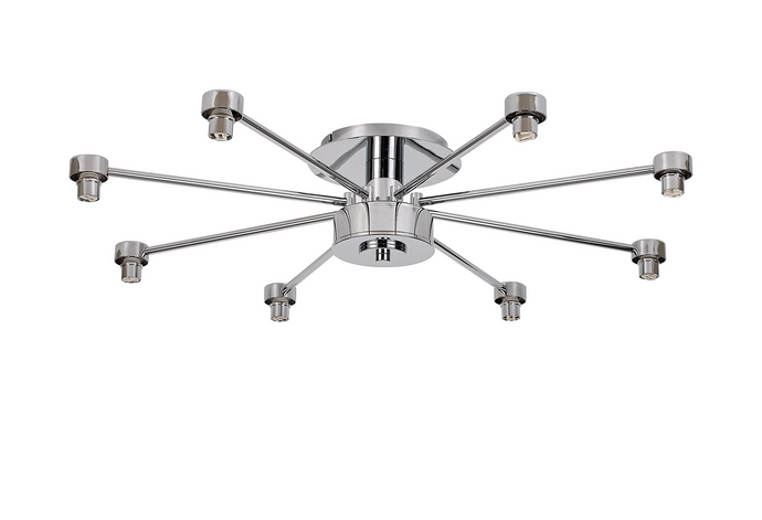 C-Lighting Capel Polished Chrome 8 Light G9 Universal Semi Flush Light, Suitable For A Vast Selection Of Glass Shades - 59879