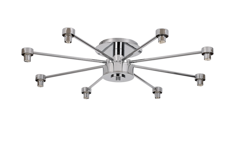 Load image into Gallery viewer, C-Lighting Capel Polished Chrome 8 Light G9 Universal Semi Flush Light, Suitable For A Vast Selection Of Glass Shades - 59879
