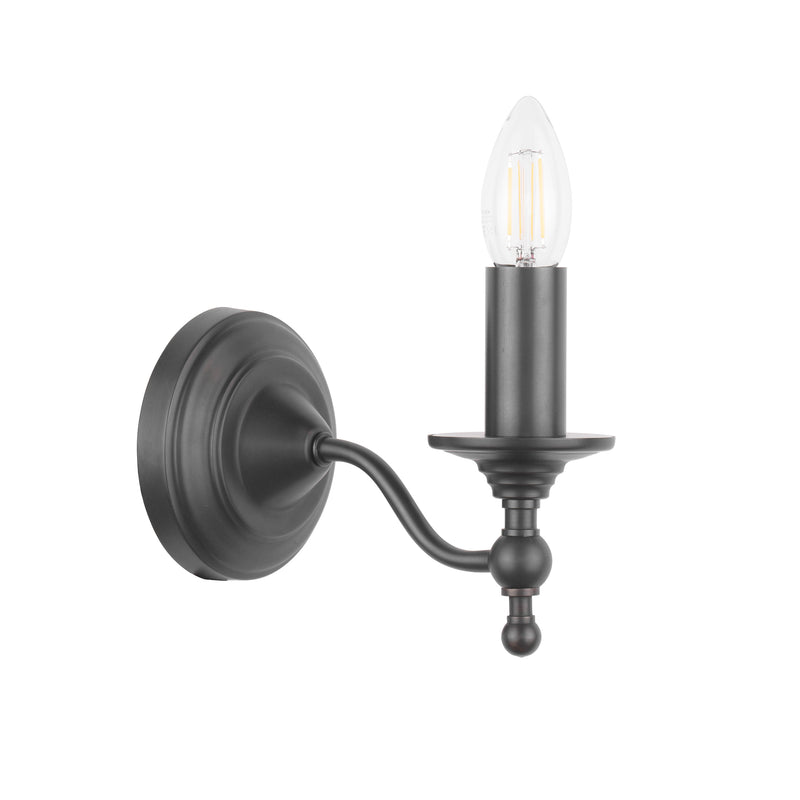 Load image into Gallery viewer, Laura Ashley LA3756243-Q Ludchurch Single Wall Light Industrial Black Bracket Only - 61561
