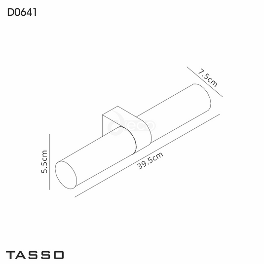 Deco D0641 Tasso IP44 2 Light E14 Twin Wall Lamp, Satin Black With Opal Tubular Glass - 51275