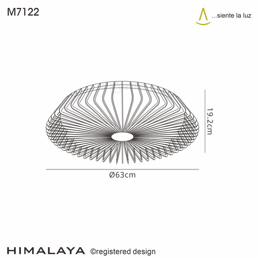 Mantra M7122 Himalaya 70W LED Dimmable Ceiling Light With Built-In 35W DC Reversible Fan, Remote, APP & Alexa/Google Voice Control, 4900lm, Silver -