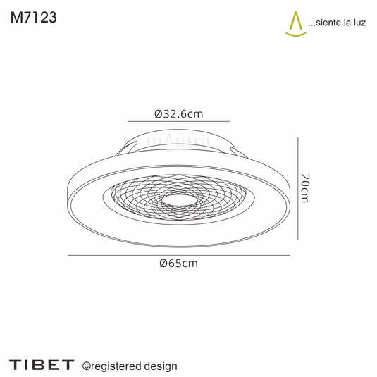 Mantra M7123 Tibet 70W LED Dimmable Ceiling Light With 35W DC Reversible Fan,Remote, APP & Alexa/Google Voice, 3900lm, White -