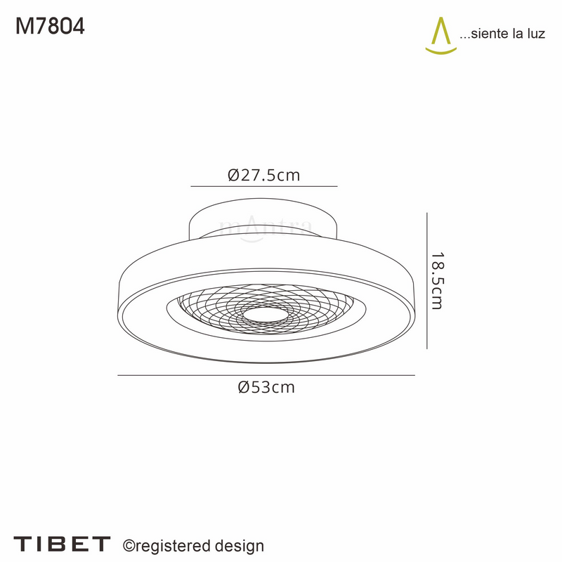 Load image into Gallery viewer, Mantra M7804 Tibet Mini 70W LED Dimmable Ceiling Light With 35W DC Reversible Fan, Remote, 3900lm, White -
