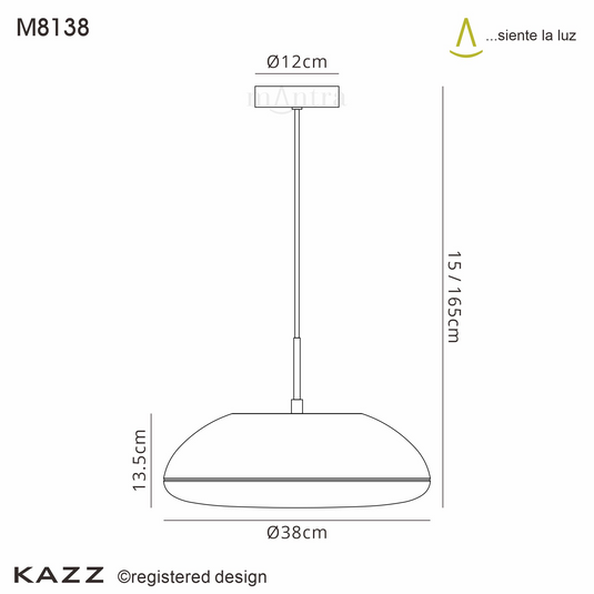 Mantra M8136 Kazz Pendant 38cm Round, 4 x E27 (Max 20W LED), Black - 56644