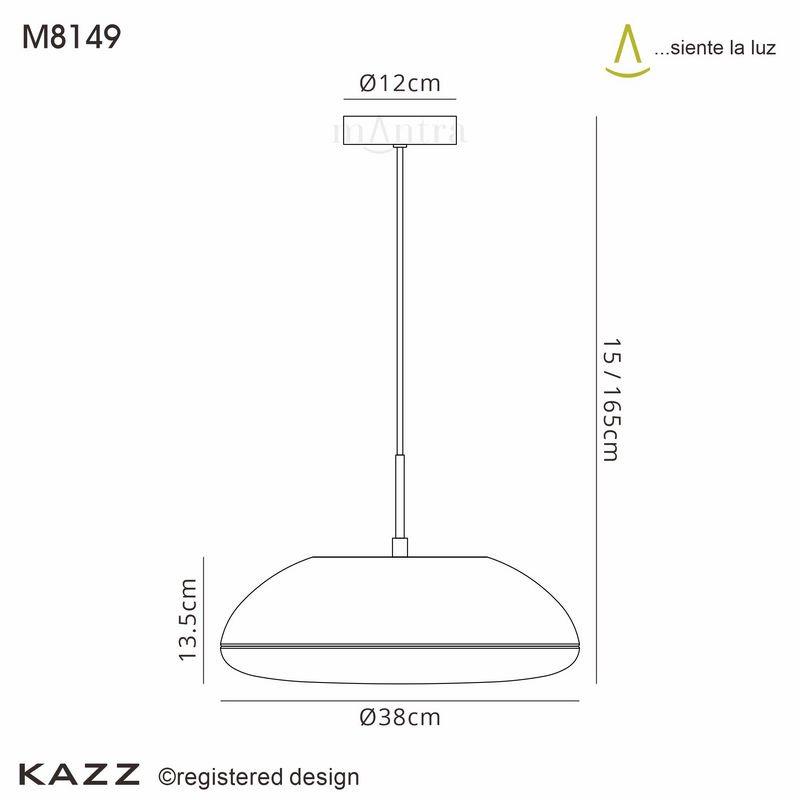 Load image into Gallery viewer, Mantra M8149 Kazz Pendant 38cm Round, 4 x E27 (Max 20W LED), Gold - 56659
